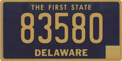 DE license plate 83580