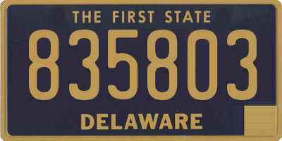 DE license plate 835803