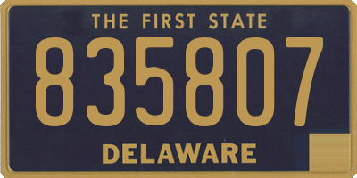 DE license plate 835807