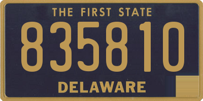 DE license plate 835810