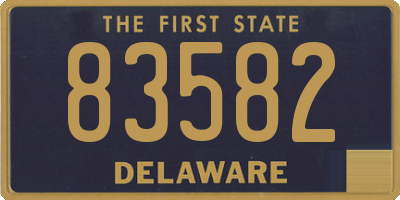 DE license plate 83582