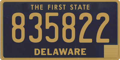 DE license plate 835822