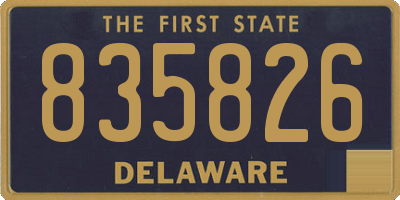DE license plate 835826