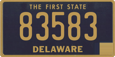 DE license plate 83583