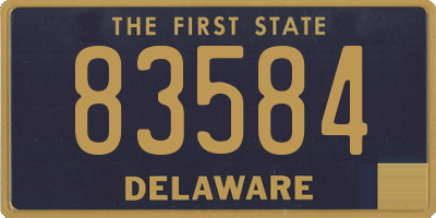 DE license plate 83584