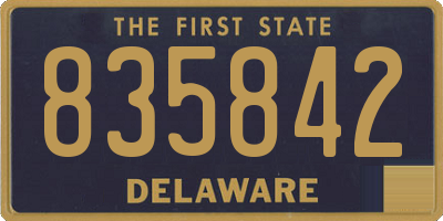 DE license plate 835842