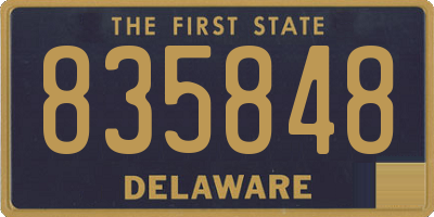 DE license plate 835848