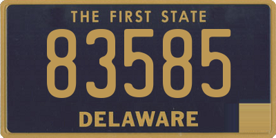 DE license plate 83585