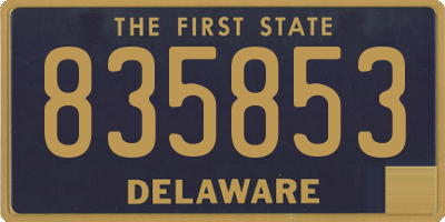 DE license plate 835853