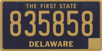 DE license plate 835858