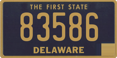 DE license plate 83586