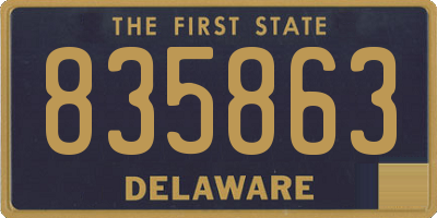 DE license plate 835863