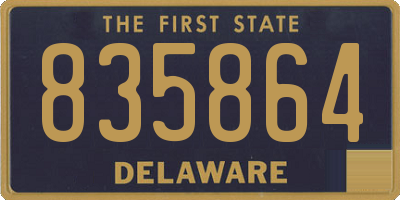 DE license plate 835864