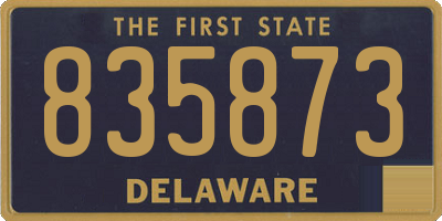 DE license plate 835873