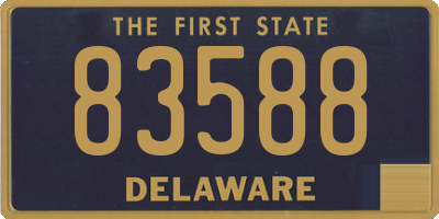 DE license plate 83588