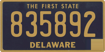 DE license plate 835892