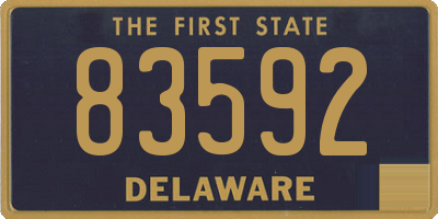 DE license plate 83592