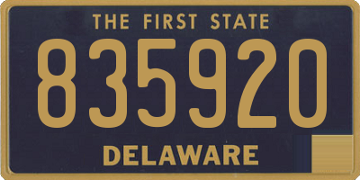 DE license plate 835920