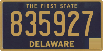 DE license plate 835927