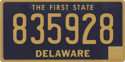 DE license plate 835928
