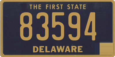 DE license plate 83594