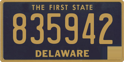 DE license plate 835942