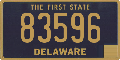 DE license plate 83596