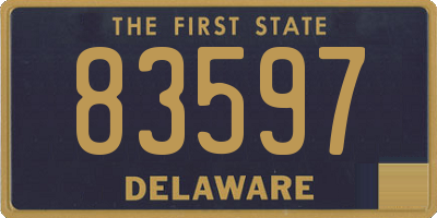 DE license plate 83597