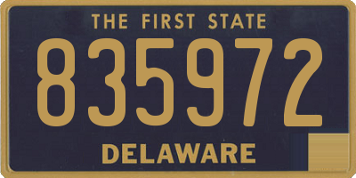 DE license plate 835972