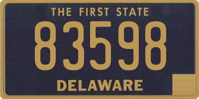 DE license plate 83598