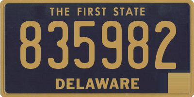 DE license plate 835982