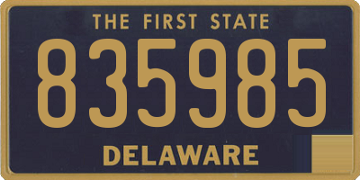 DE license plate 835985