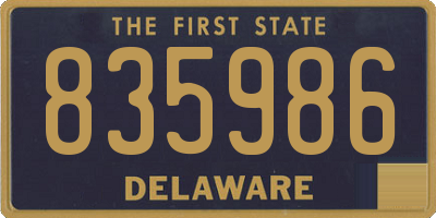 DE license plate 835986