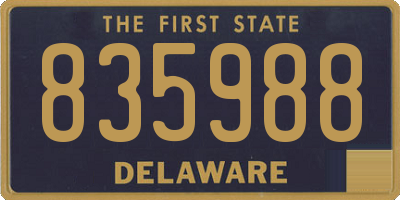DE license plate 835988