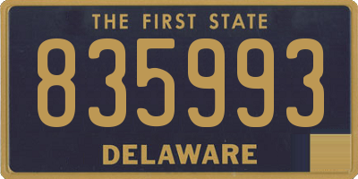 DE license plate 835993