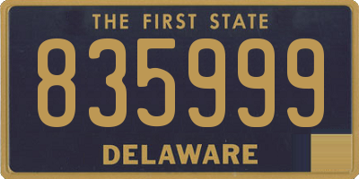 DE license plate 835999