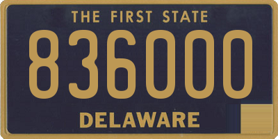 DE license plate 836000