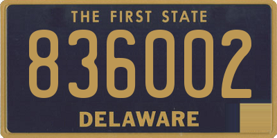 DE license plate 836002