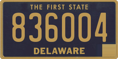 DE license plate 836004