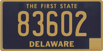 DE license plate 83602