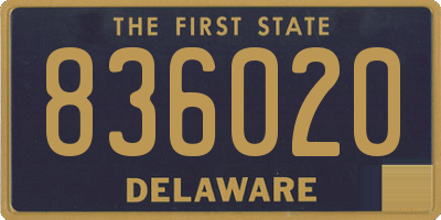 DE license plate 836020