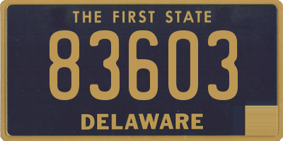 DE license plate 83603