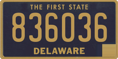 DE license plate 836036