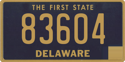 DE license plate 83604