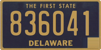 DE license plate 836041