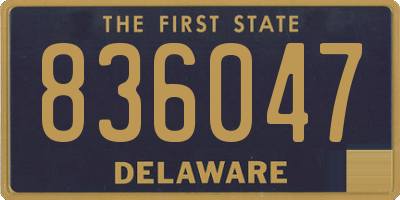 DE license plate 836047