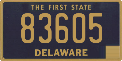 DE license plate 83605
