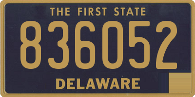DE license plate 836052