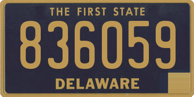 DE license plate 836059