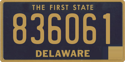 DE license plate 836061